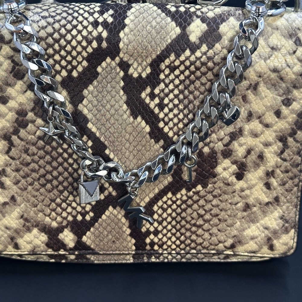 Michael Kors Python Crossbody Bag With Chain Dera… - image 2